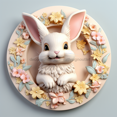 Easter Sign, 3D Bunny Look, DCO-12867, Sign For Wreath, 10